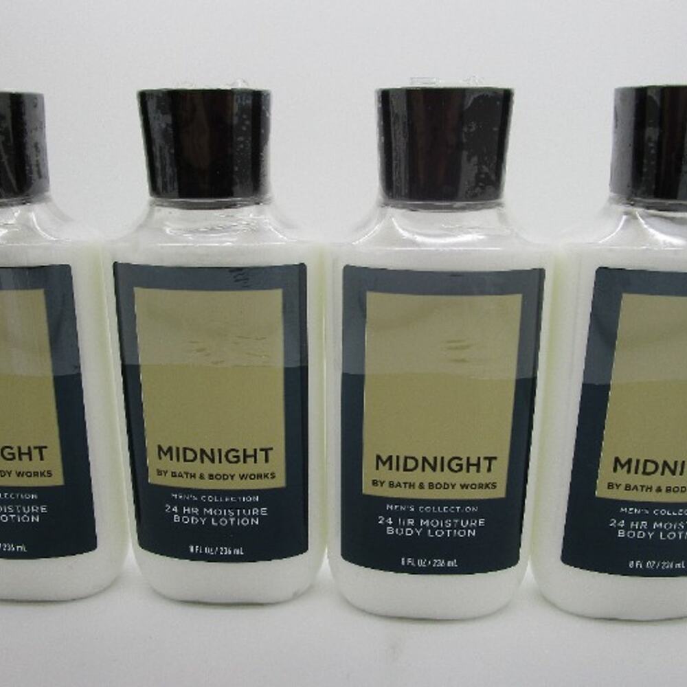 Bath & Body Works MIDNIGHT Men's Body Lotion 8 oz Lot of 4 New Discontinued